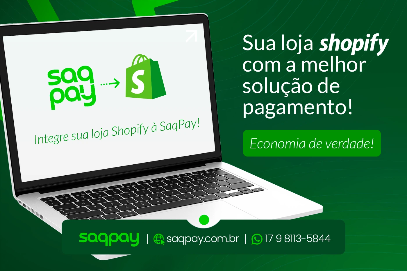 shopify saqpay integracao vendas